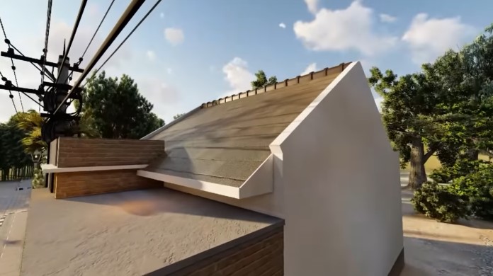 Eksterior Rumah Minimalis bagian atap