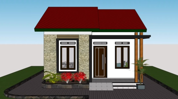 Rumah Minimalis Tipe 36 tampak depan