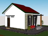 Rumah Minimalis Tipe 36 tampak samping