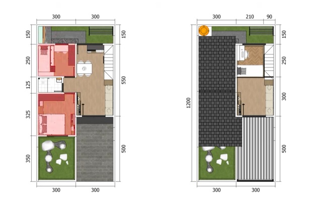 denah Rumah Mezzanine